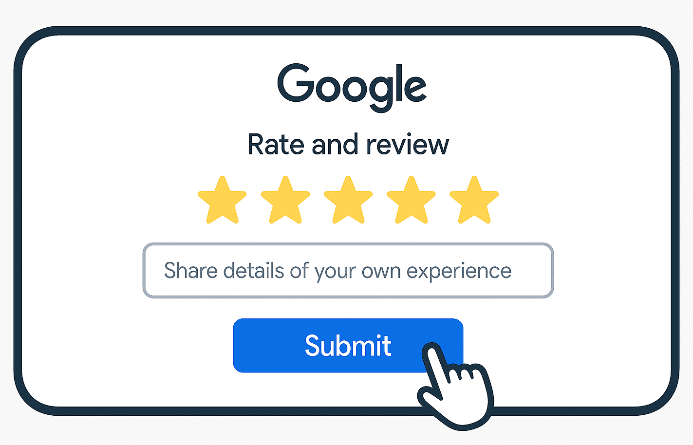 Mobile interface showing a direct one-tap Google review link